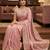 Pink embroidered viscose saree
