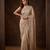 Champagne gold embroidered soft georgette saree