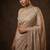 Champagne gold embroidered soft georgette saree