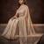 Champagne gold embroidered soft georgette saree