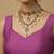 Solid premium silk v neck saree blouse