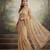 Beige embroidered net saree
