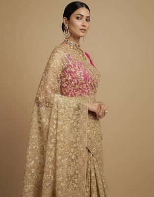 Solid premium silk v neck saree blouse 5