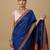 Solid premium silk v neck saree blouse