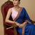 Solid premium silk v neck saree blouse