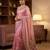 Pink embroidered butti salsa nylon saree