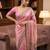 Pink embroidered butti salsa nylon saree