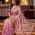 Pink embroidered butti salsa nylon saree