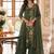 Green mal chanderi heavy thread embroidery with sequins work readymade salwar kameez