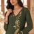 Green mal chanderi heavy thread embroidery with sequins work readymade salwar kameez