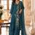 Blue mal chanderi heavy thread embroidery with sequins work readymade salwar kameez