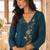 Blue mal chanderi heavy thread embroidery with sequins work readymade salwar kameez