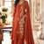Rust mal chanderi heavy thread embroidery with sequins work readymade salwar kameez