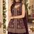 maroon georgette readymade suit with multi embroidery & sequence work