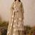 Gold pure shimmer silk heavy thread embroidery work readymade salwar kameez 
