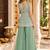 green georgette readymade suit with embroidery & sequence work