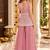 pink georgette readymade suit with embroidery & sequence work