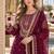 maroon georgette readymade suit with embroidery & sequence work