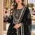 black georgette readymade suit with embroidery & sequence work