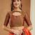 Women's banarasi silk with jacquard woven festive wear saree with blouse
