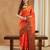 Women's banarasi silk blend with jacquard woven festive wear saree with blouse