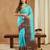 Women's banarasi silk blend with jacquard woven festive wear saree with blouse