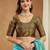 Women's banarasi silk blend with jacquard woven festive wear saree with blouse