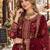 maroon chiffon semi stitched suit with embroidery & sequence work