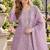 lavender silk blend unstitched suit with embroidery & sequence work