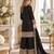 black chinon readymade suit with embroidery & sequence work