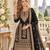 black chinon readymade suit with embroidery & sequence work