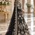 black net semi stitched anarkali suit with embroidery & stone work