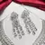 Lavender CZ Bridal Necklace Set, Indian Wedding Jewelry, Crystal Choker Earrings