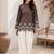 Women ethnic motifs embroidered thread work kurta