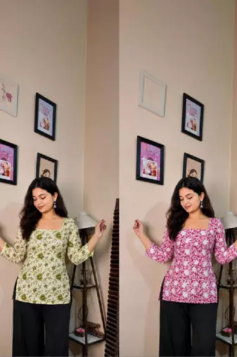 Women floral printed floral kurta