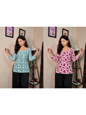Women floral printed floral kurta 3