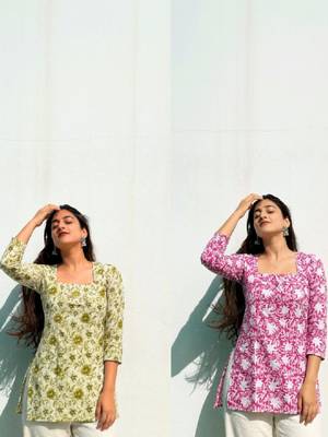 Women floral printed floral kurta 1