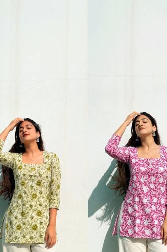 Women floral printed floral kurta