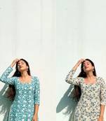 Women floral printed floral kurta
