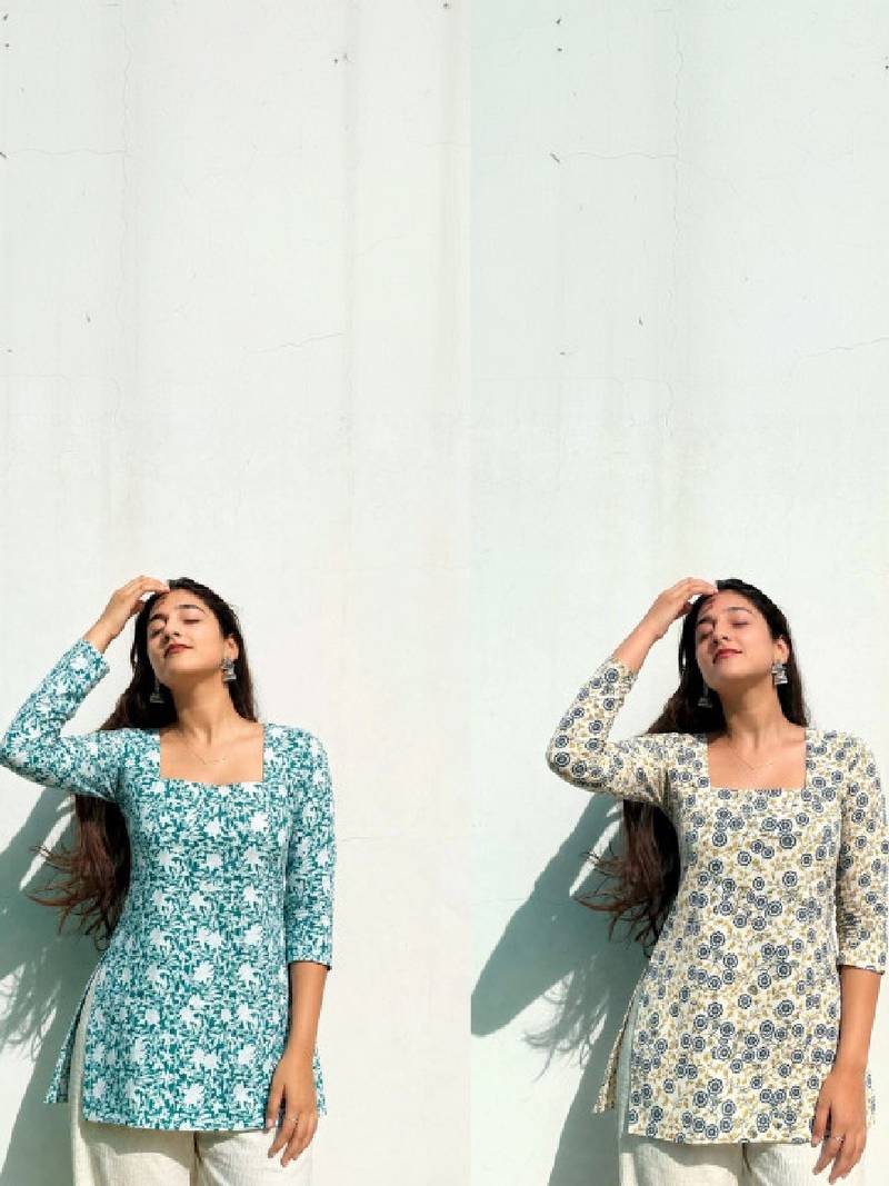 Women floral printed floral kurta