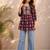 Women ethnic motifs printed thread work indie prints kurta