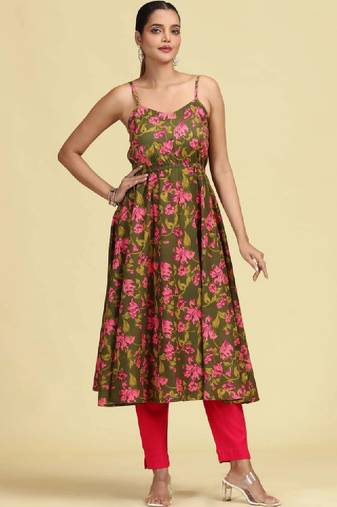 Women floral printed floral kurta
