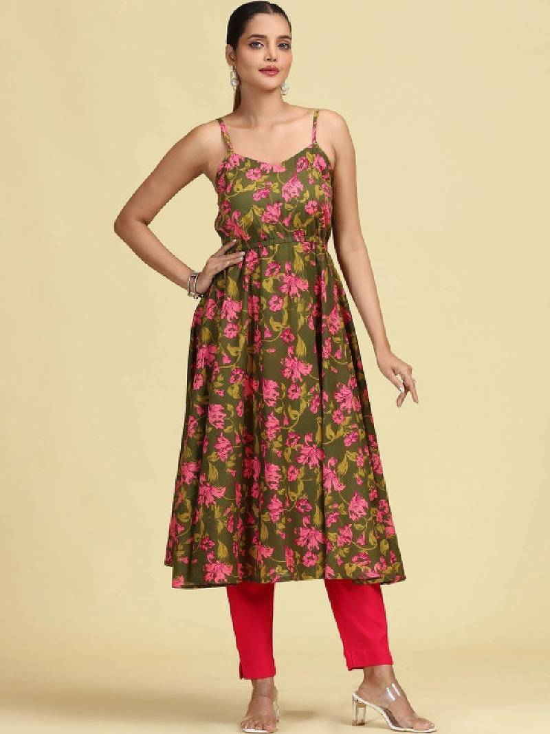 Women floral printed floral kurta