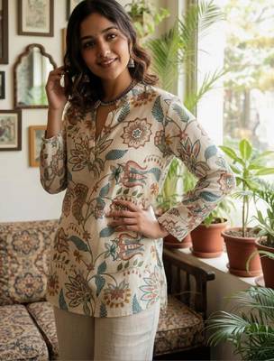 Women floral printed floral handloom kurta 3