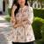 Women floral printed thread work floral kurta