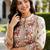 Women floral printed thread work floral kurta