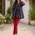 Women ethnic motifs printed thread work indie prints kurta