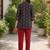 Women ethnic motifs printed thread work indie prints kurta