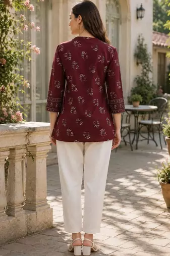 Women ethnic motifs printed kurta