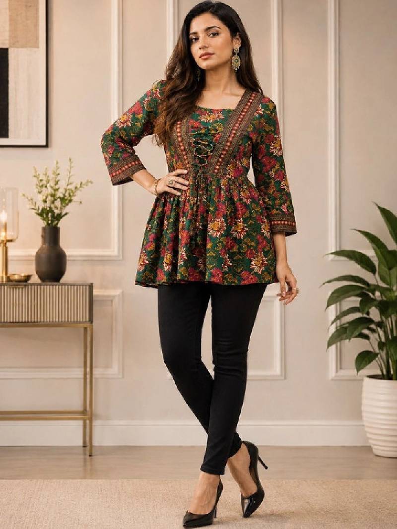 Women floral printed floral kurta